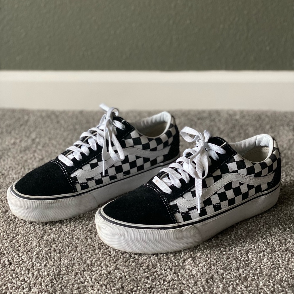 ❌SOLD❌ Vans Old Skool Checkerboard Platform